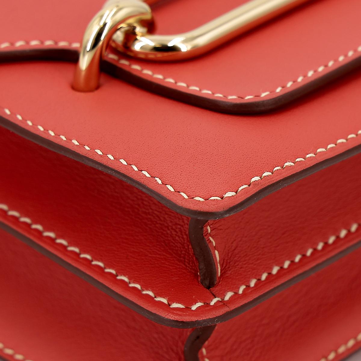 Very Good ( Rank A) HERMÈS Roulis Mini Sanguine (9M) Swift Permabrass hardware Z (2021) - 9