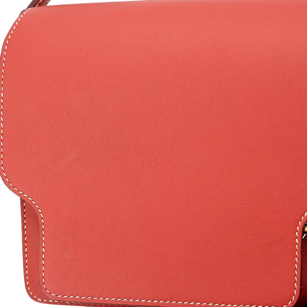 Very Good ( Rank A) HERMÈS Roulis Mini Sanguine (9M) Swift Permabrass hardware Z (2021) - 15