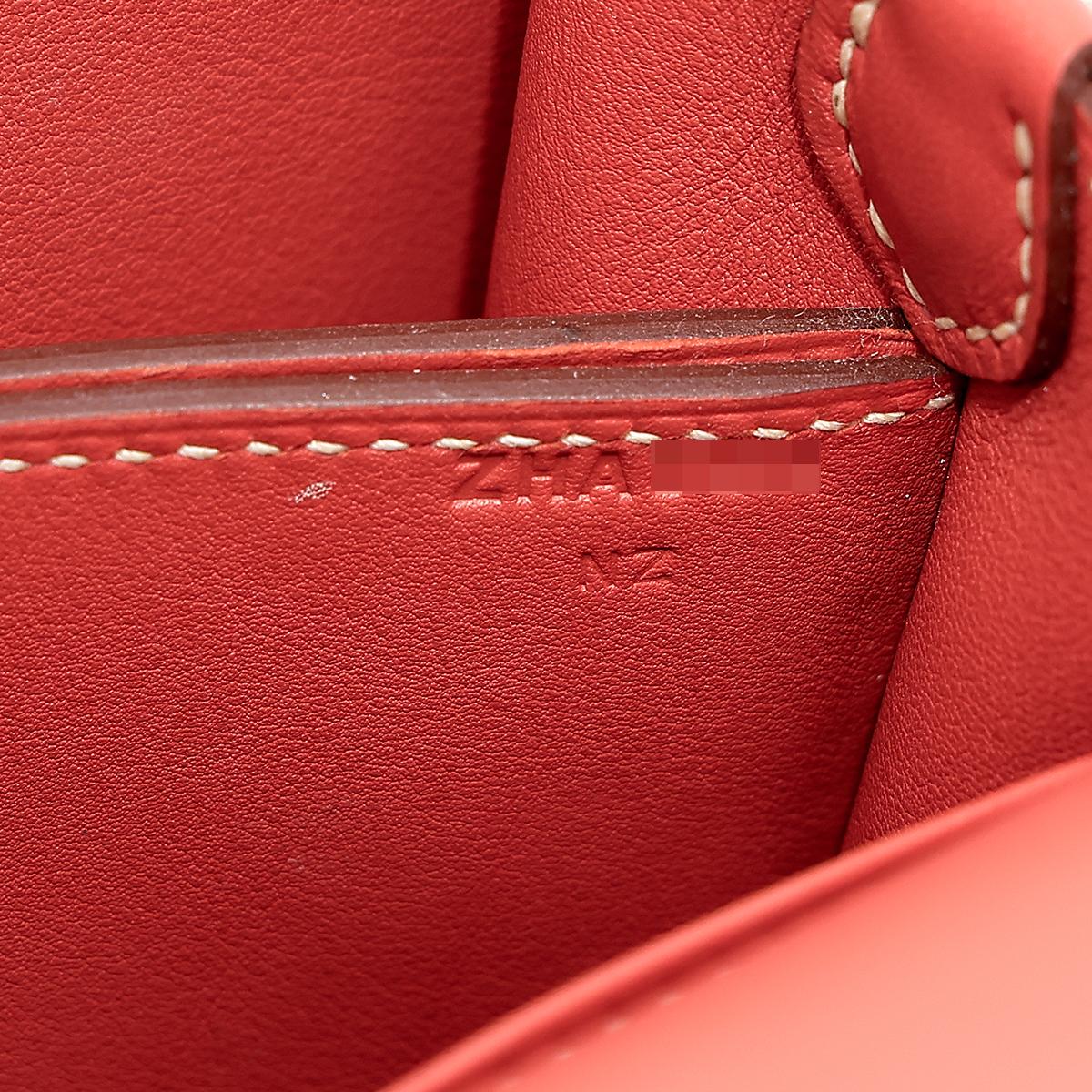 Very Good ( Rank A) HERMÈS Roulis Mini Sanguine (9M) Swift Permabrass hardware Z (2021) - 27
