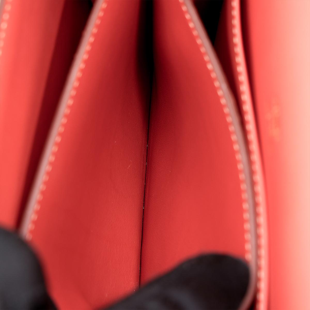 Very Good ( Rank A) HERMÈS Roulis Mini Sanguine (9M) Swift Permabrass hardware Z (2021) - 24