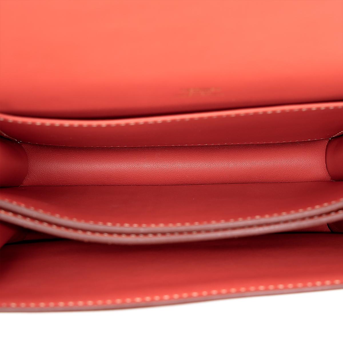 Very Good ( Rank A) HERMÈS Roulis Mini Sanguine (9M) Swift Permabrass hardware Z (2021) - 20