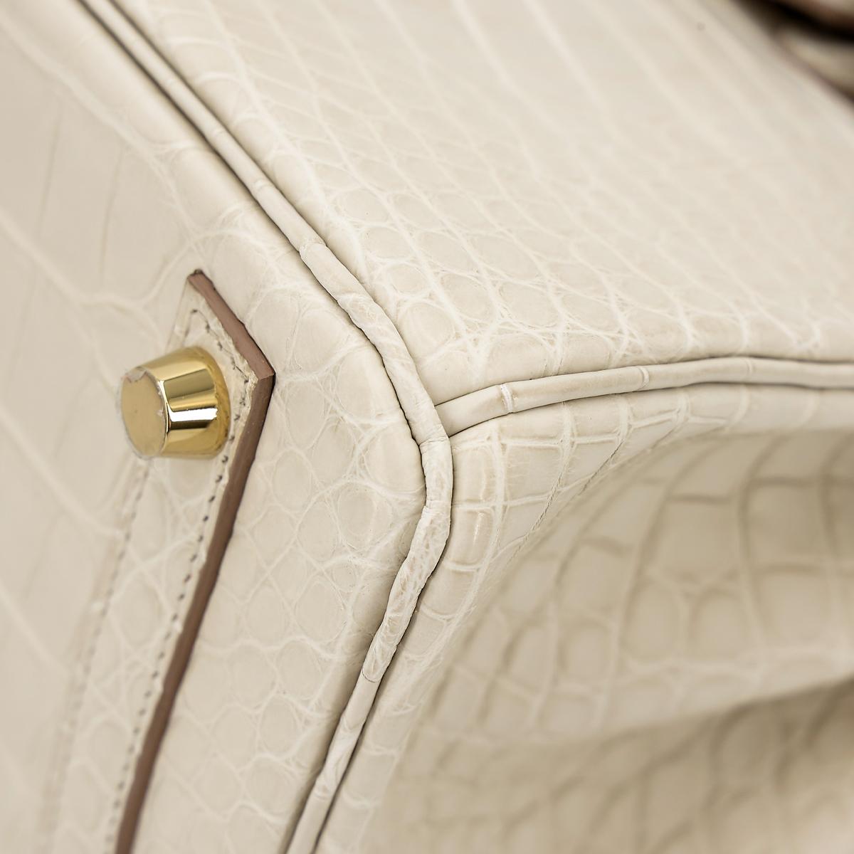 Brand New ( Rank N ) HERMÈS Birkin 25 Beton (8L) Matte Alligator Gold hardware U (2022) - 8