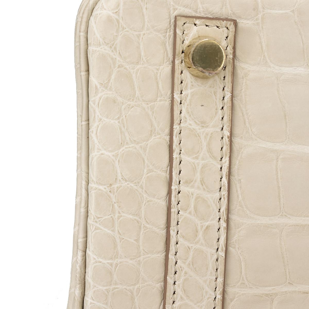 Brand New ( Rank N ) HERMÈS Birkin 25 Beton (8L) Matte Alligator Gold hardware U (2022) - 12