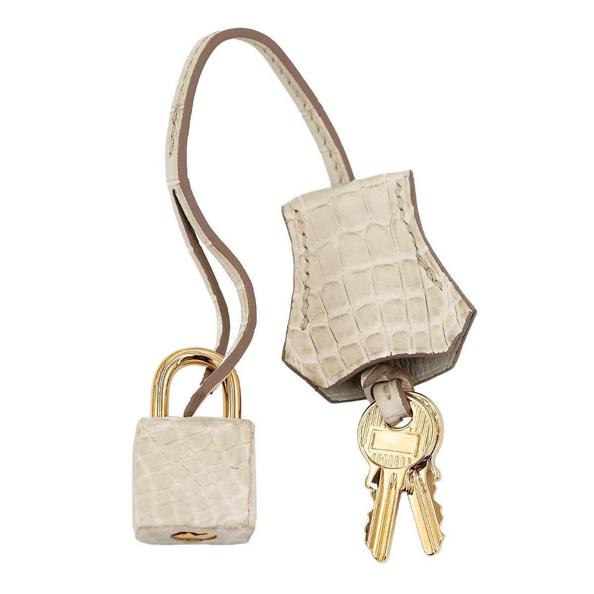 Brand New ( Rank N ) HERMÈS Birkin 25 Beton (8L) Matte Alligator Gold hardware U (2022) - 20