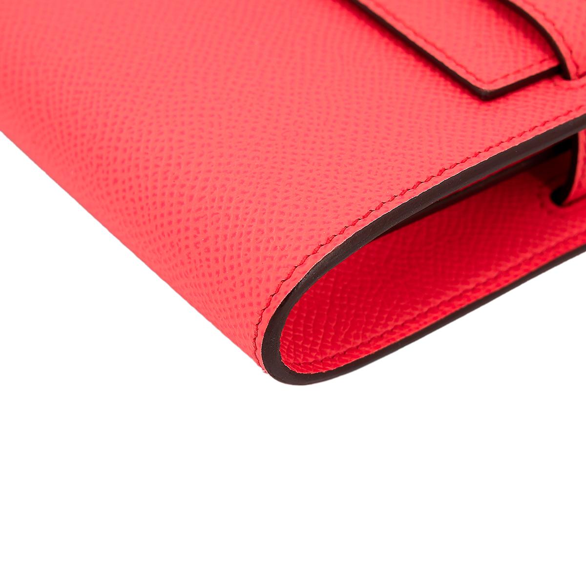 A美品 HERMÈS 爱马仕 Kelly 凯莉 钱包  0E 德克萨斯粉 Rose Texas 银扣 U刻 2022年 - 7