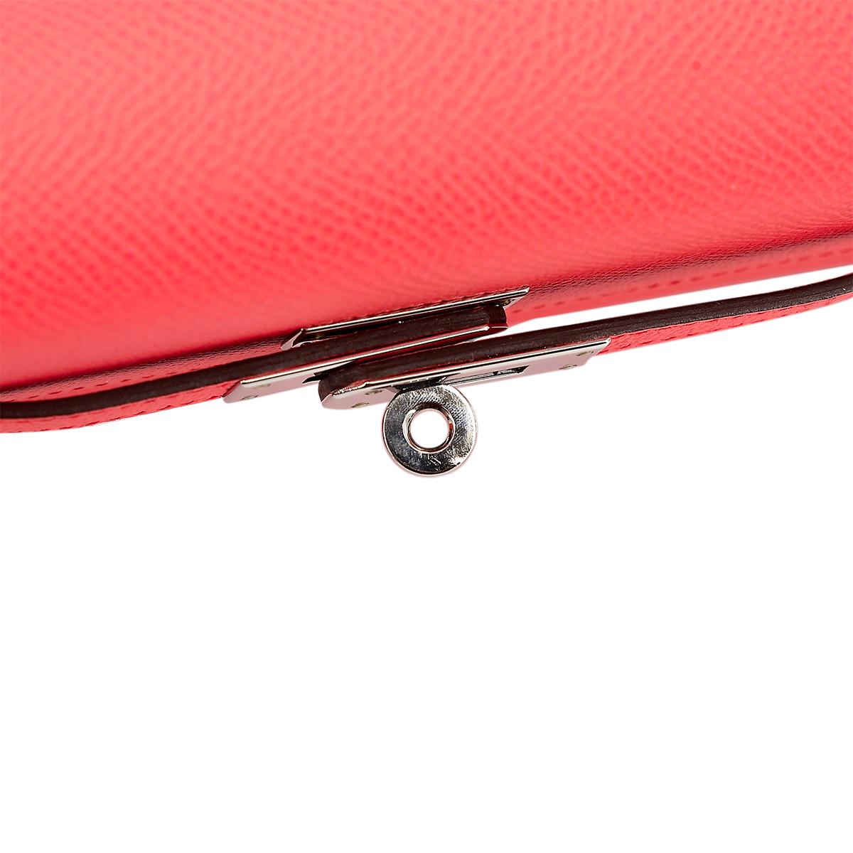 A美品 HERMÈS 爱马仕 Kelly 凯莉 钱包  0E 德克萨斯粉 Rose Texas 银扣 U刻 2022年 - 11