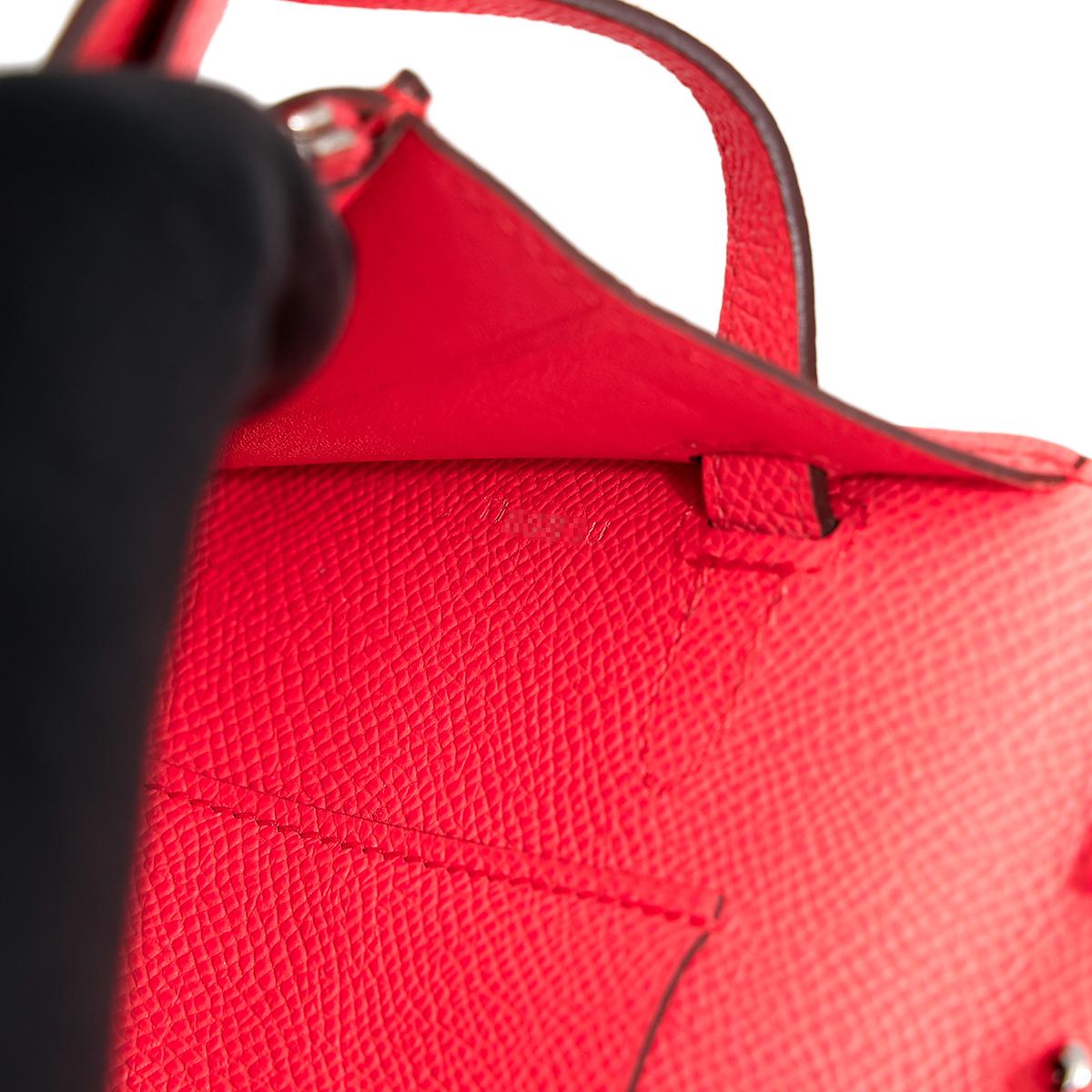 A美品 HERMÈS 爱马仕 Kelly 凯莉 钱包  0E 德克萨斯粉 Rose Texas 银扣 U刻 2022年 - 24