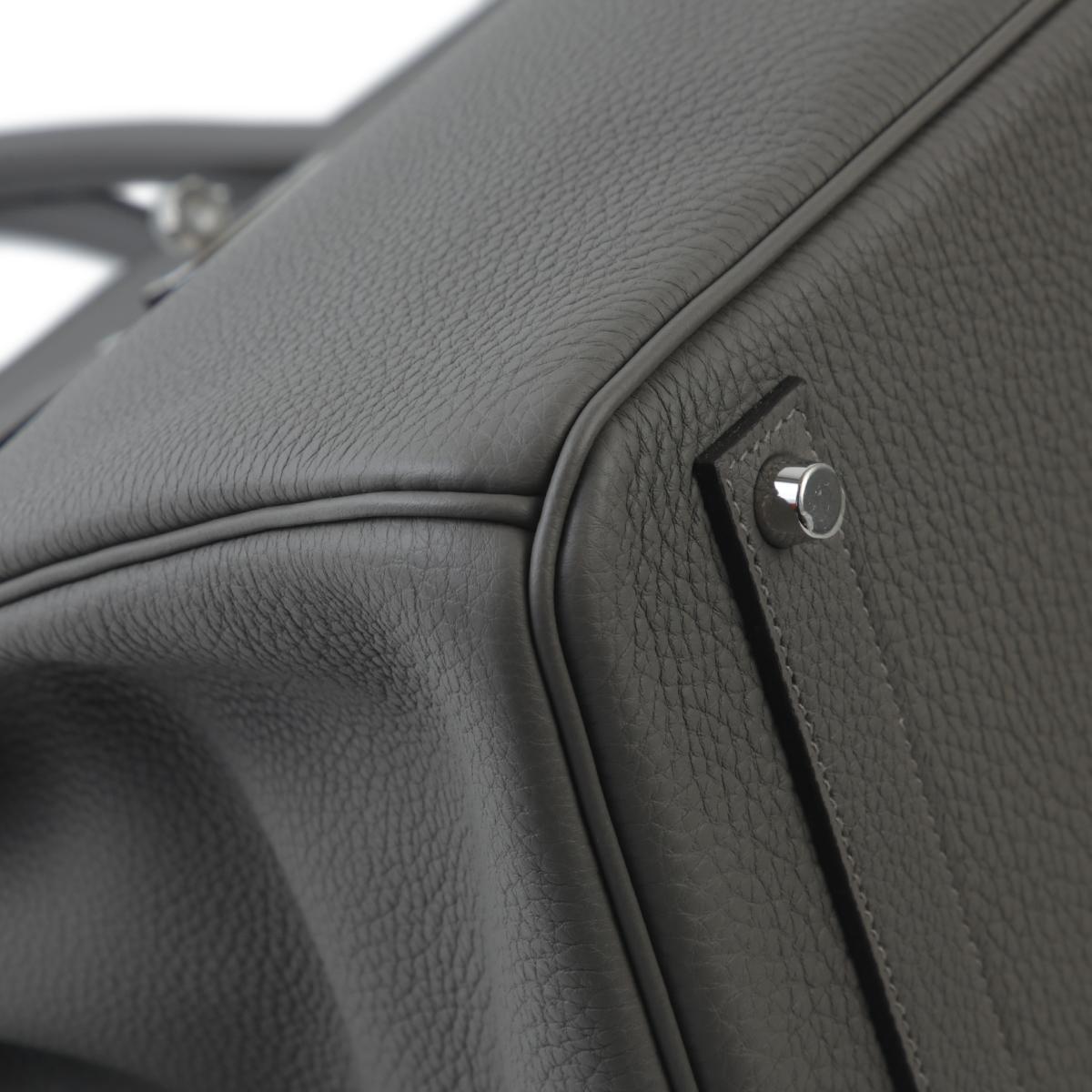 Brand New ( Rank N ) HERMÈS Birkin 40 Gris Meyer (0L) Togo Palladium hardware W (2024) - 10