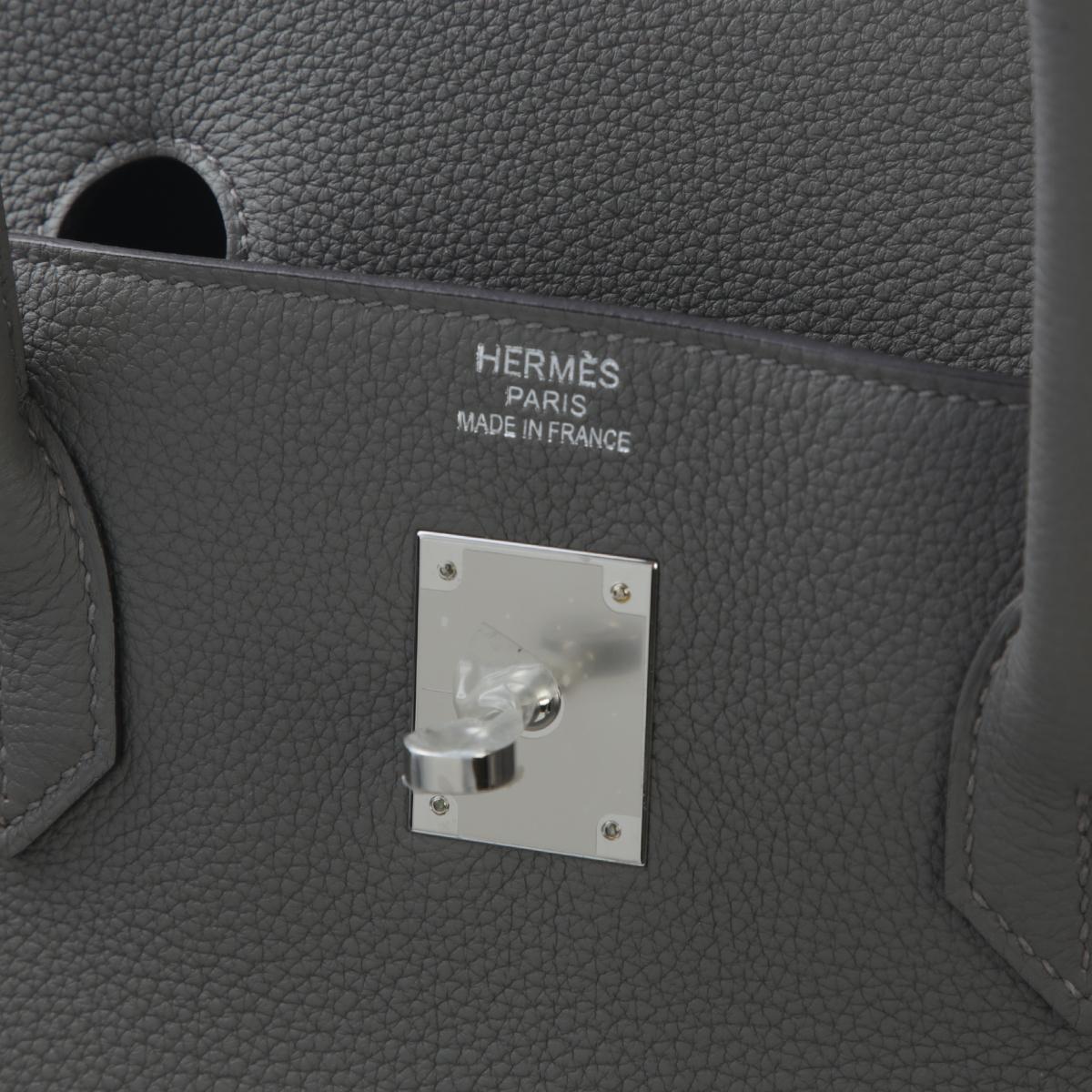 Brand New ( Rank N ) HERMÈS Birkin 40 Gris Meyer (0L) Togo Palladium hardware W (2024) - 13