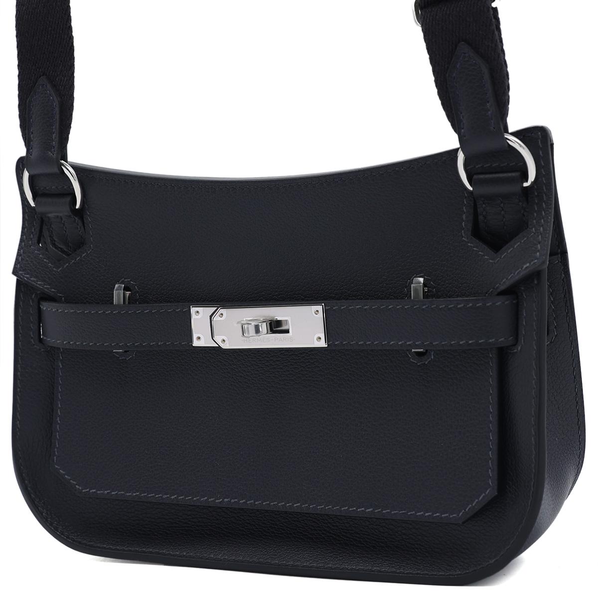 Brand New ( Rank N ) HERMÈS Jypsiere Mini Caban (3Y) Evercolor Palladium hardware W (2024) - 2