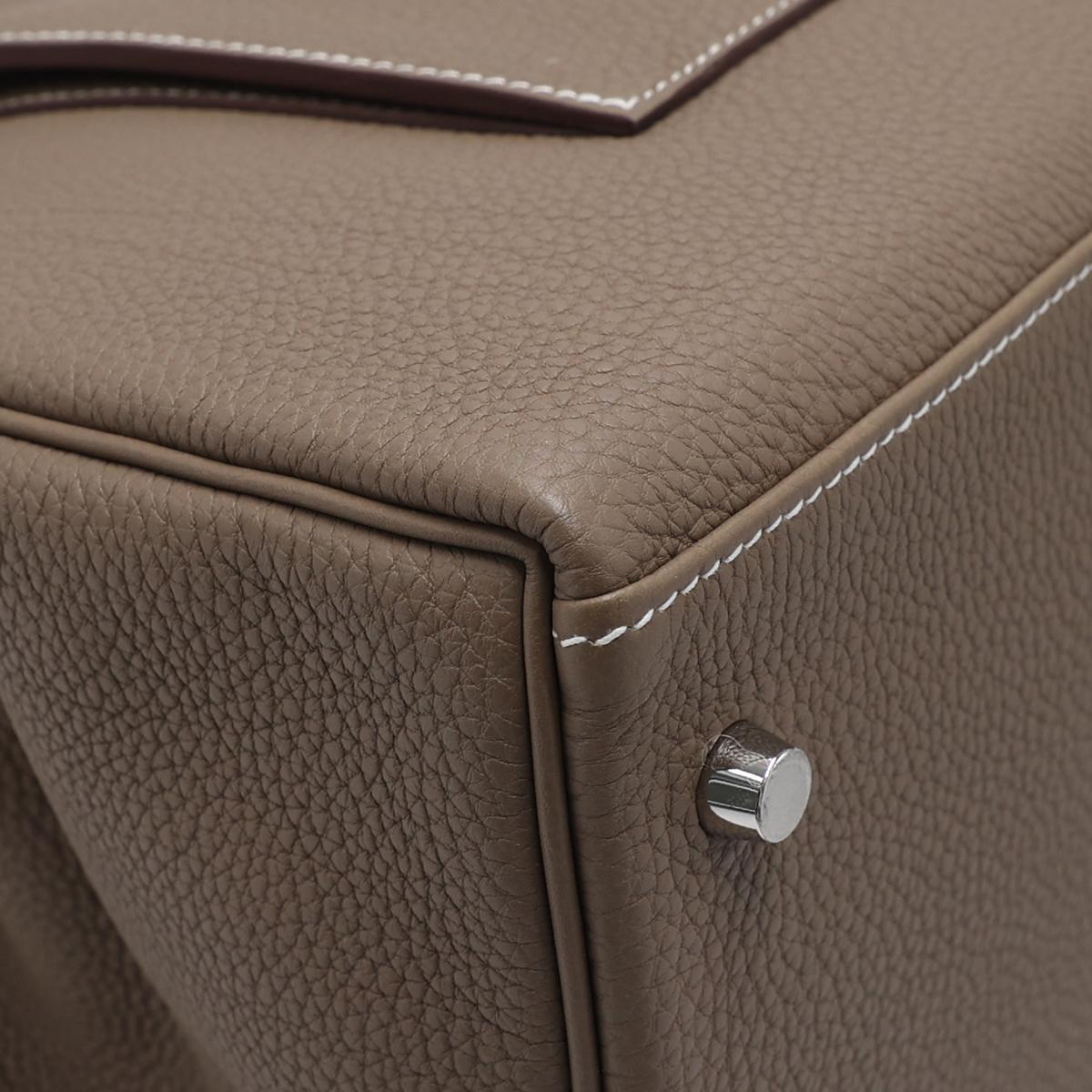 Unused ( Rank NS ) HERMÈS Limited Edition Kelly 42 Maxi Etoupe (18) Togo Palladium hardware B (2023) - 10