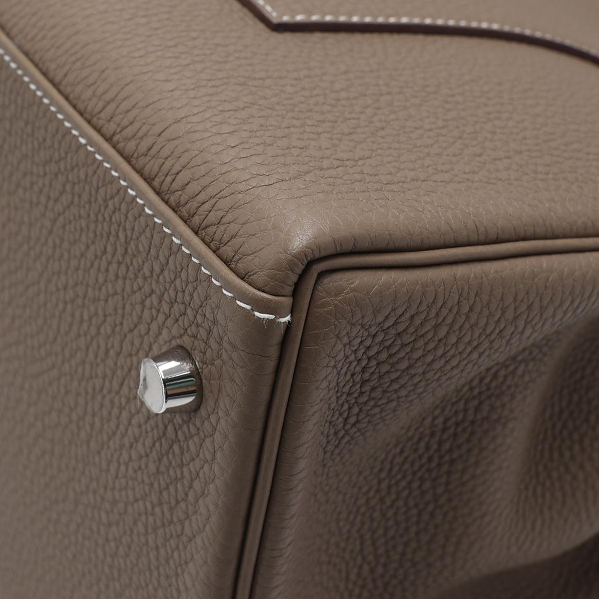 Unused ( Rank NS ) HERMÈS Limited Edition Kelly 42 Maxi Etoupe (18) Togo Palladium hardware B (2023) - 11