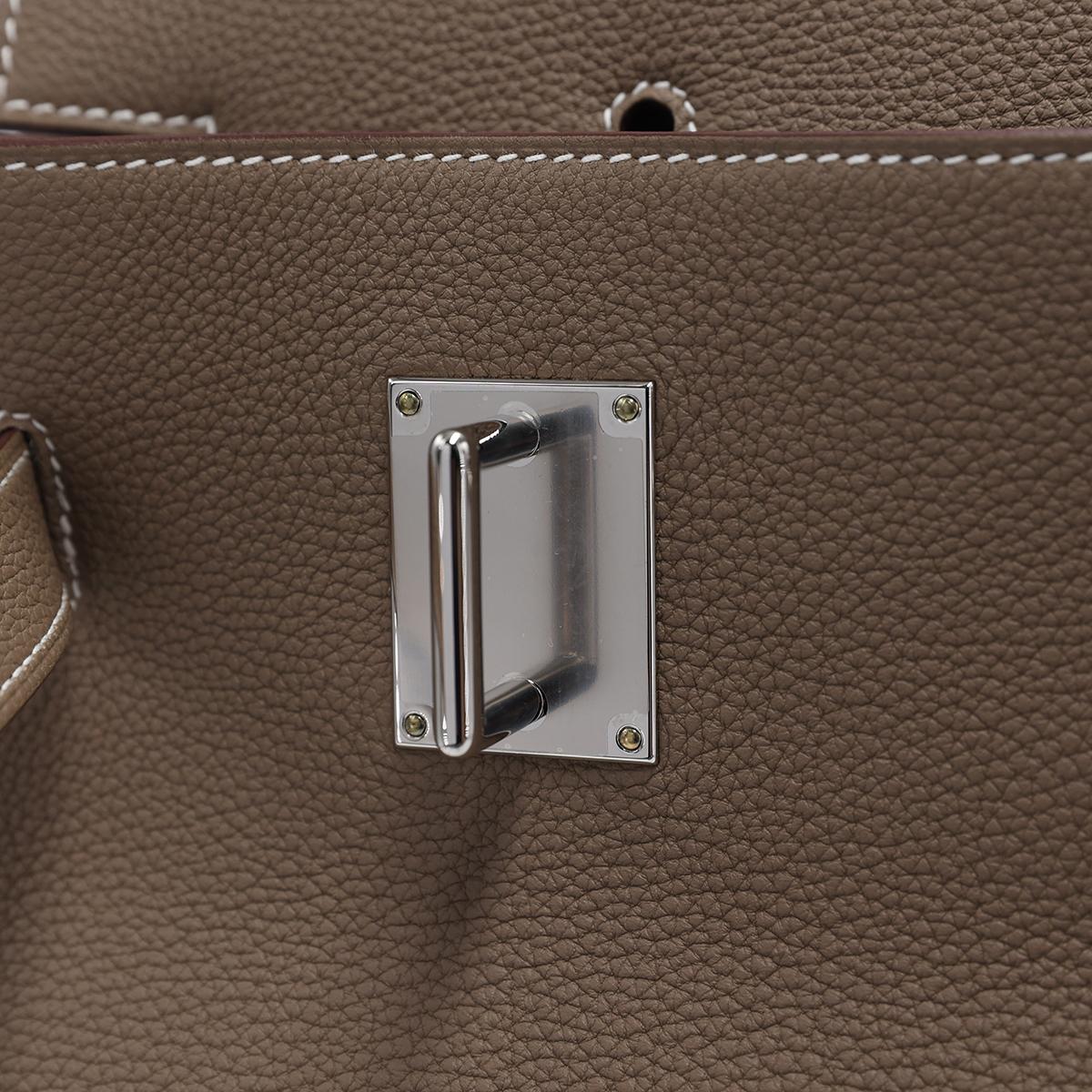 Unused ( Rank NS ) HERMÈS Limited Edition Kelly 42 Maxi Etoupe (18) Togo Palladium hardware B (2023) - 15