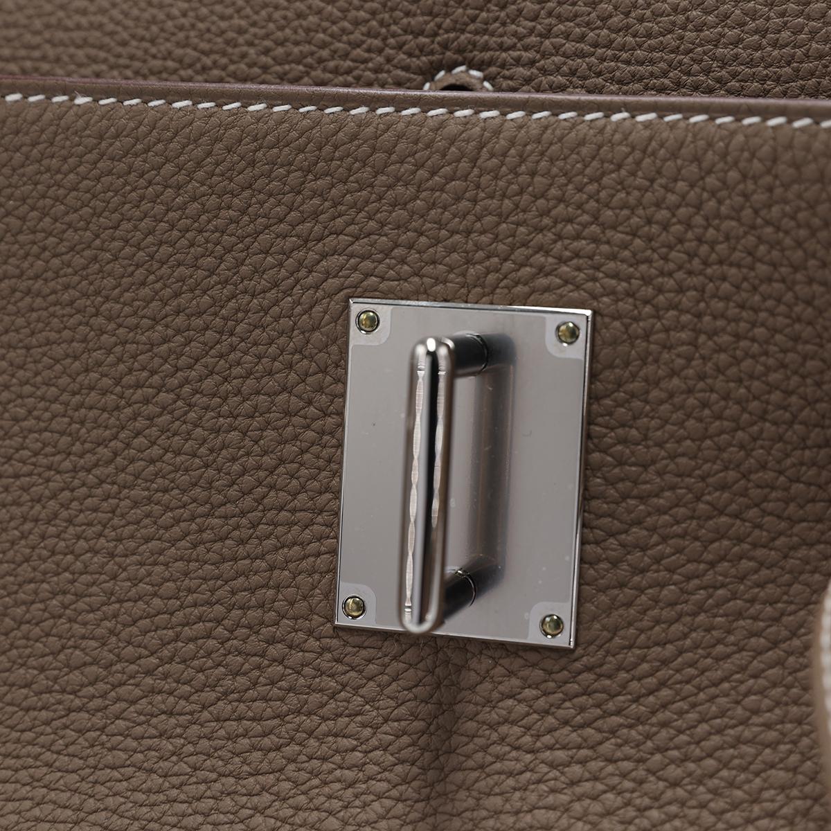 Unused ( Rank NS ) HERMÈS Limited Edition Kelly 42 Maxi Etoupe (18) Togo Palladium hardware B (2023) - 14