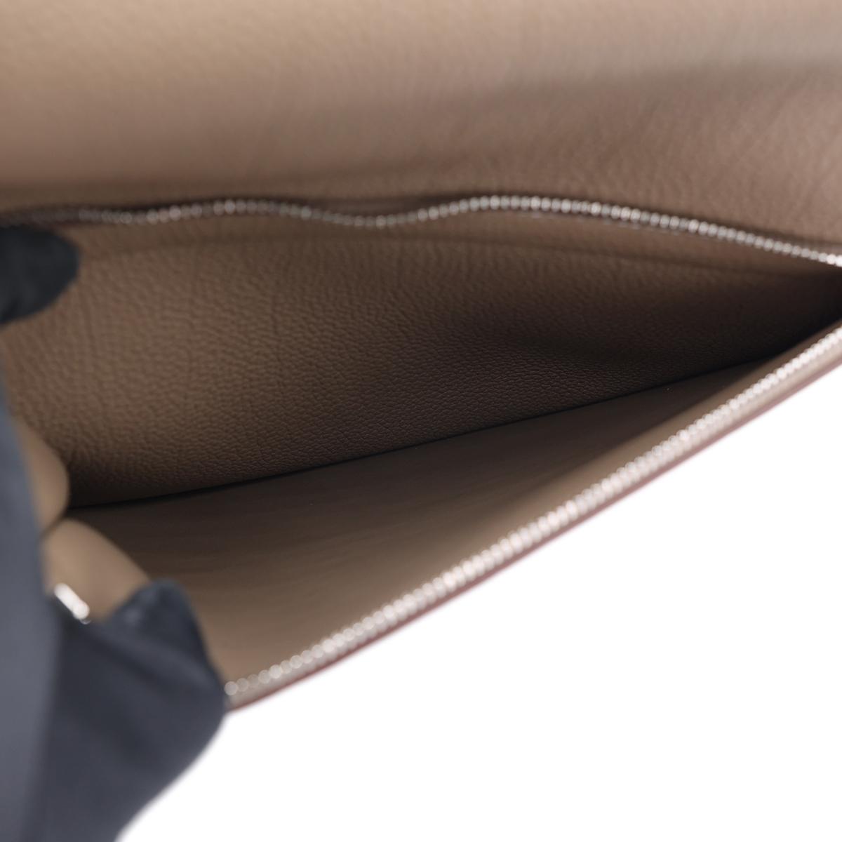Unused ( Rank NS ) HERMÈS Limited Edition Kelly 42 Maxi Etoupe (18) Togo Palladium hardware B (2023) - 20