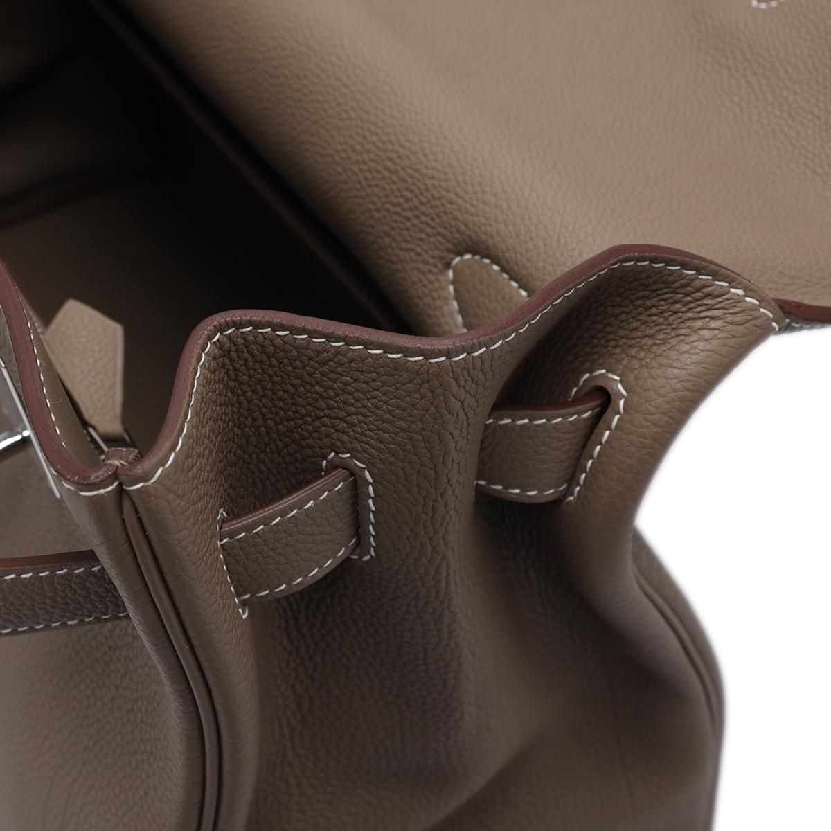 Unused ( Rank NS ) HERMÈS Limited Edition Kelly 42 Maxi Etoupe (18) Togo Palladium hardware B (2023) - 21