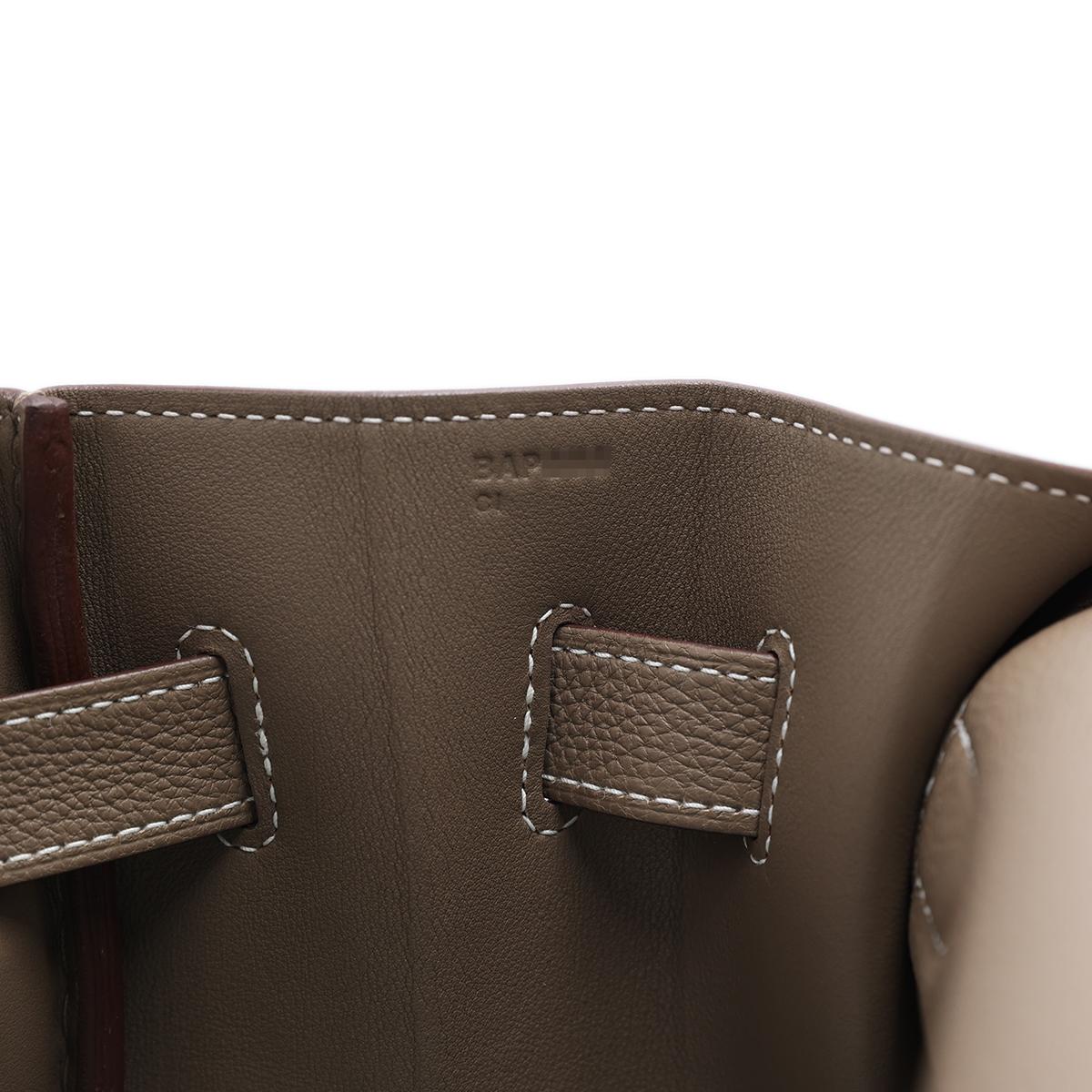Unused ( Rank NS ) HERMÈS Limited Edition Kelly 42 Maxi Etoupe (18) Togo Palladium hardware B (2023) - 23