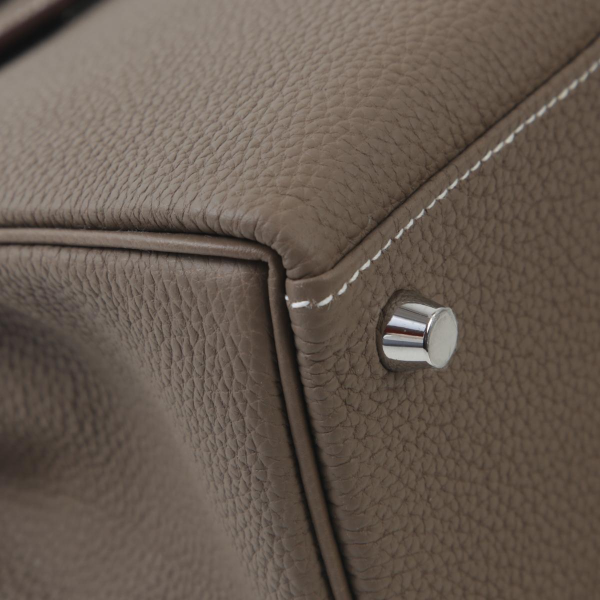 Brand New ( Rank N ) HERMÈS Kelly 25 Etoupe (18) Togo Palladium hardware W (2024) - 8