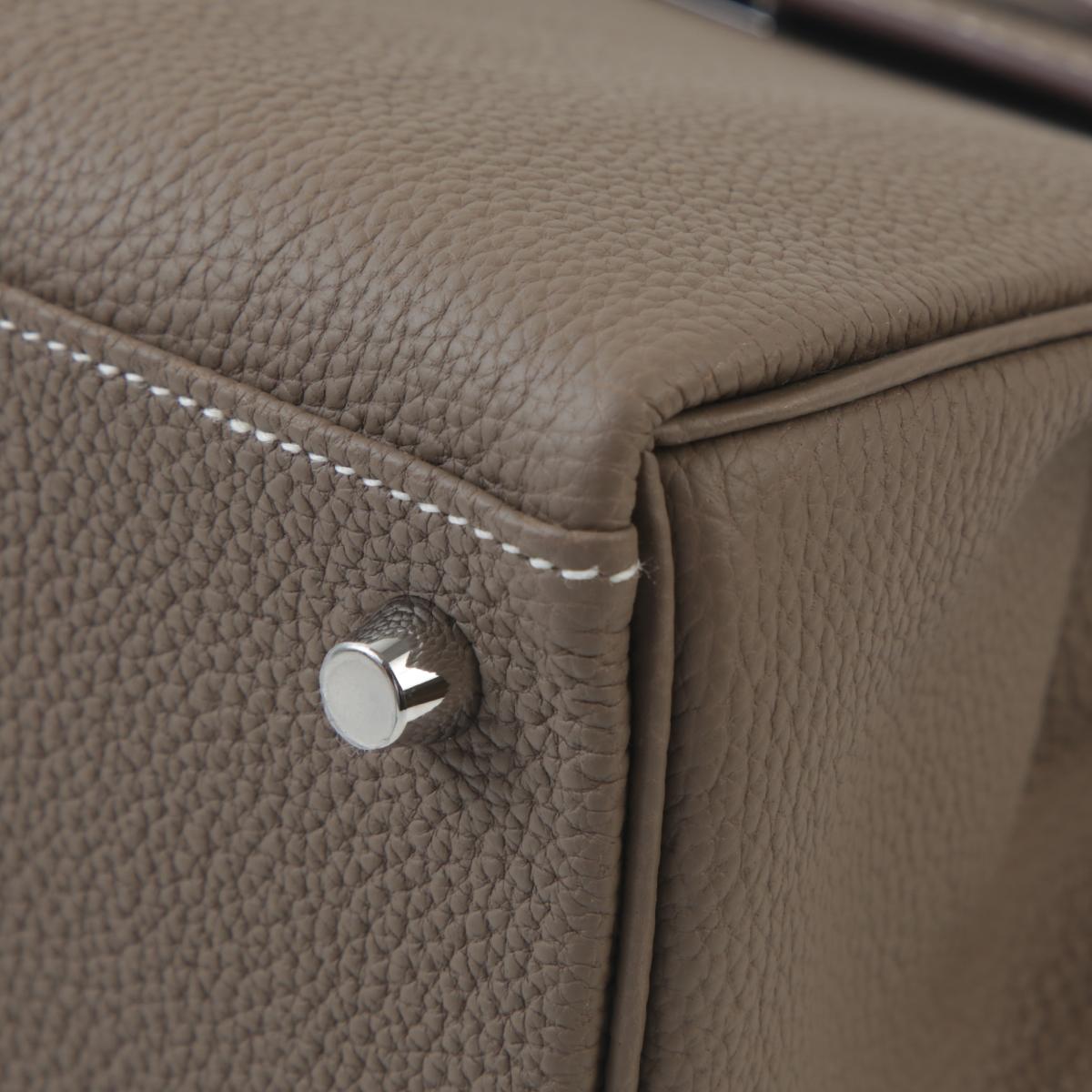 Brand New ( Rank N ) HERMÈS Kelly 25 Etoupe (18) Togo Palladium hardware W (2024) - 9