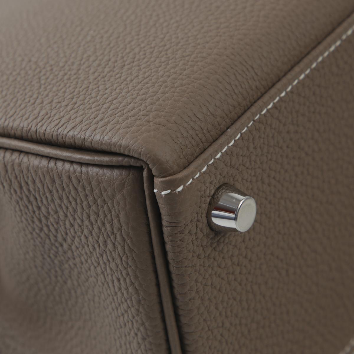 Brand New ( Rank N ) HERMÈS Kelly 25 Etoupe (18) Togo Palladium hardware W (2024) - 10
