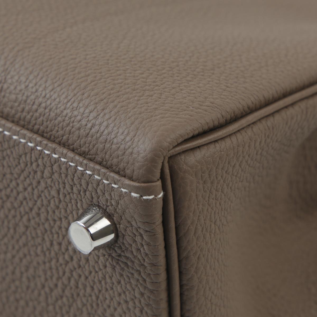 Brand New ( Rank N ) HERMÈS Kelly 25 Etoupe (18) Togo Palladium hardware W (2024) - 11