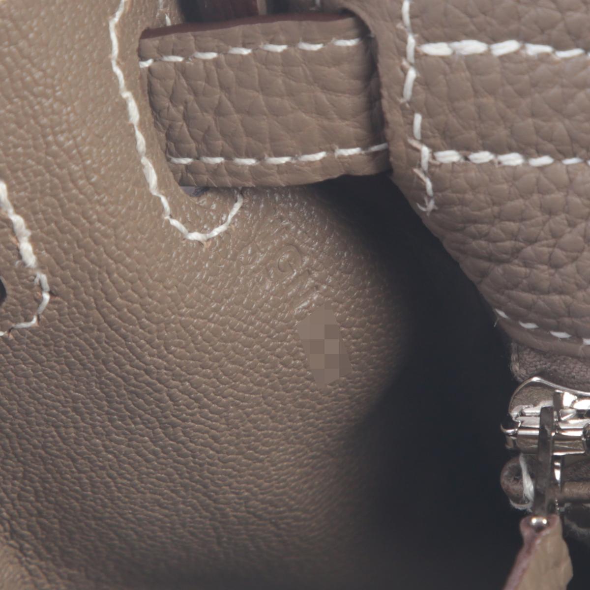 Brand New ( Rank N ) HERMÈS Kelly 25 Etoupe (18) Togo Palladium hardware W (2024) - 17