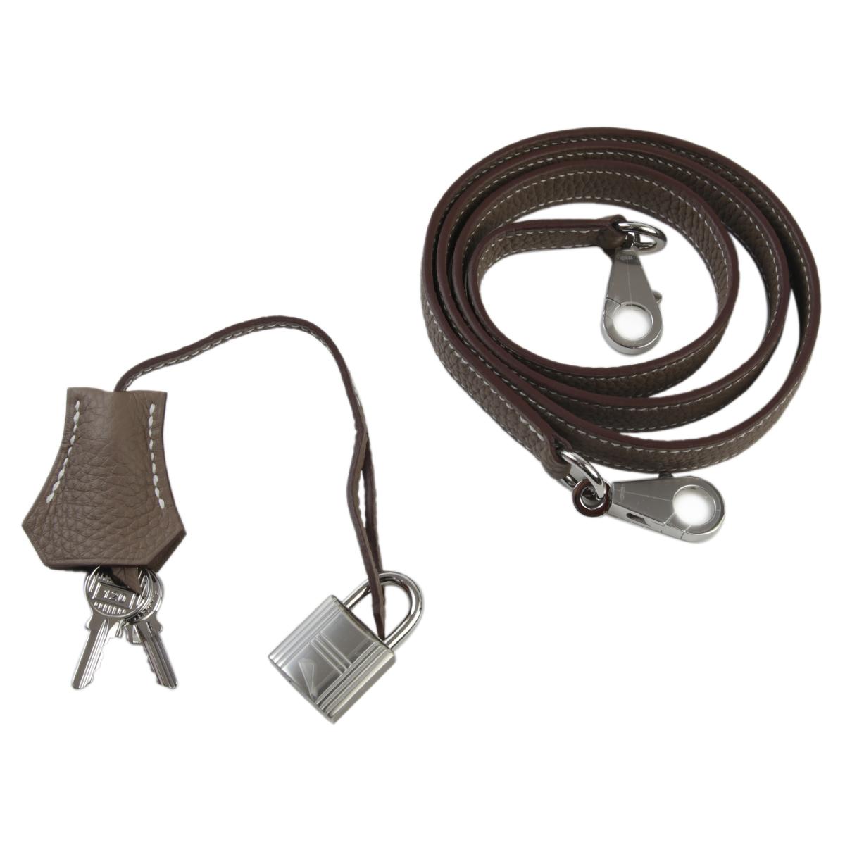 Brand New ( Rank N ) HERMÈS Kelly 25 Etoupe (18) Togo Palladium hardware W (2024) - 18