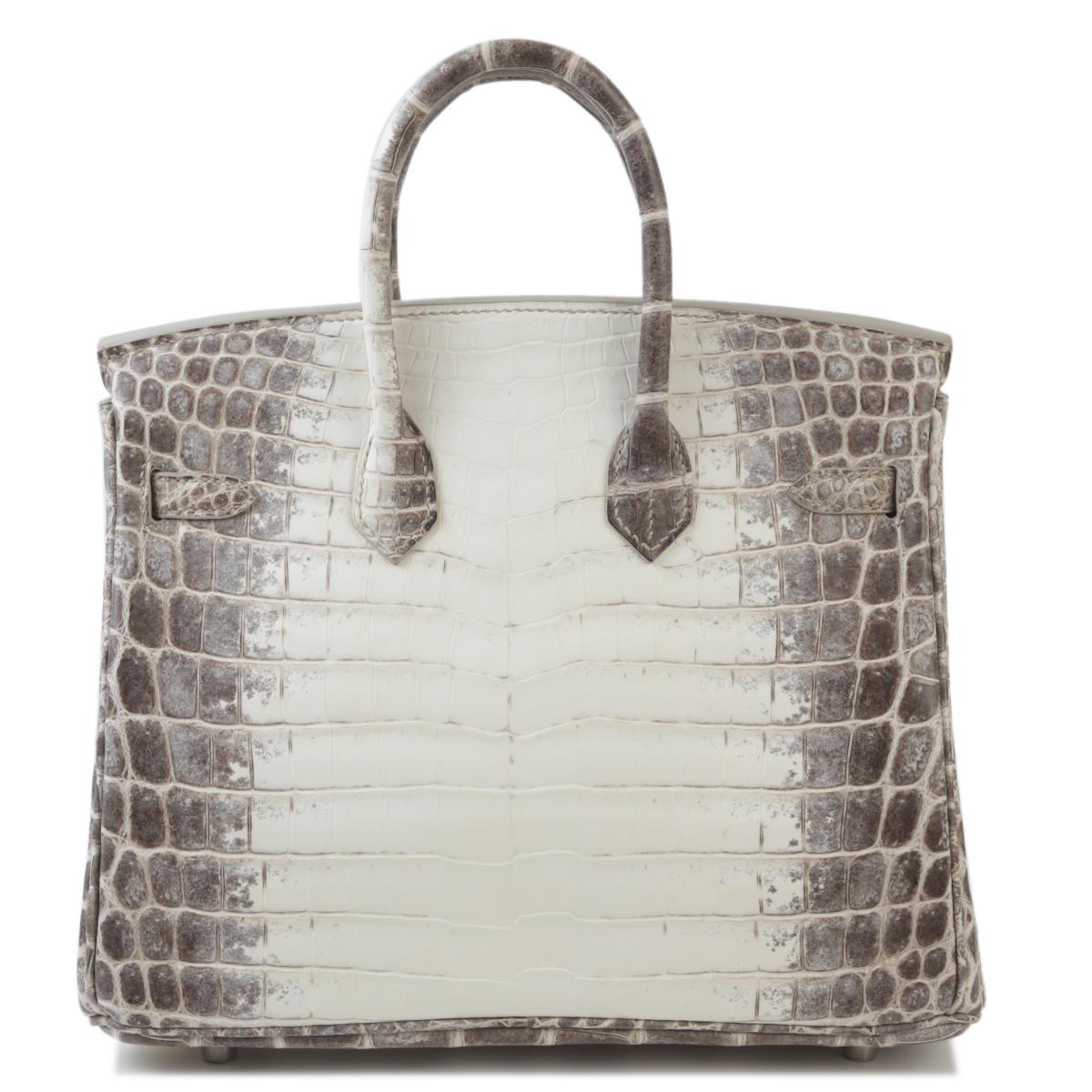 Unused ( Rank NS ) HERMÈS Limited Edition Birkin 25 Himalaya Matte Niloticus Crocodile Palladium hardware X (2016) - 3