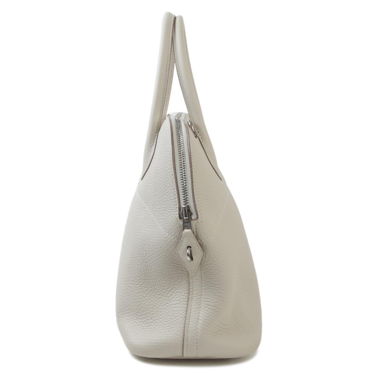 Excellent ( Rank SA ) HERMÈS Bolide 31 Craie (10) Clemence Palladium hardware C (2018) - 5