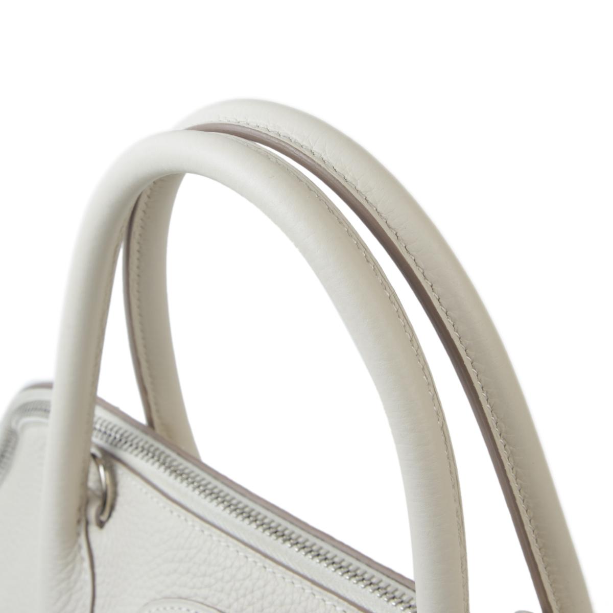 Excellent ( Rank SA ) HERMÈS Bolide 31 Craie (10) Clemence Palladium hardware C (2018) - 6