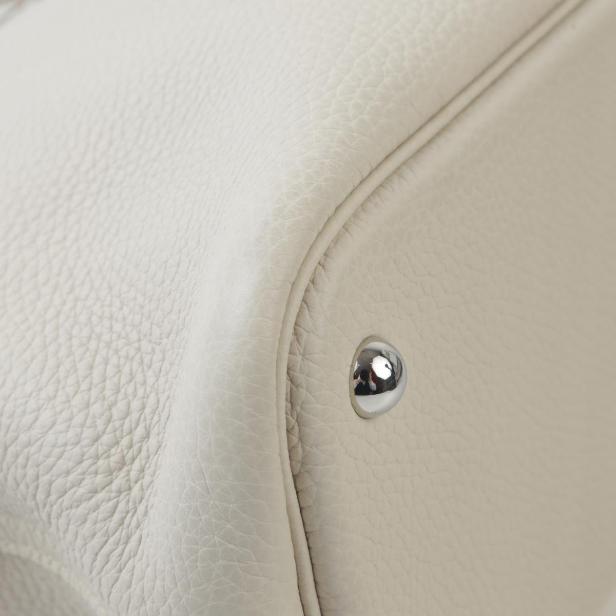 Excellent ( Rank SA ) HERMÈS Bolide 31 Craie (10) Clemence Palladium hardware C (2018) - 8