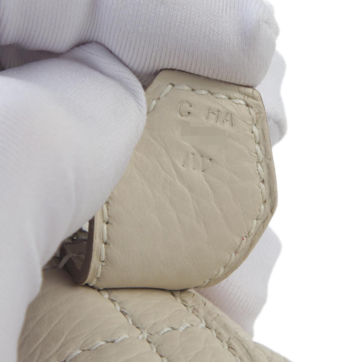 Excellent ( Rank SA ) HERMÈS Bolide 31 Craie (10) Clemence Palladium hardware C (2018) - 13