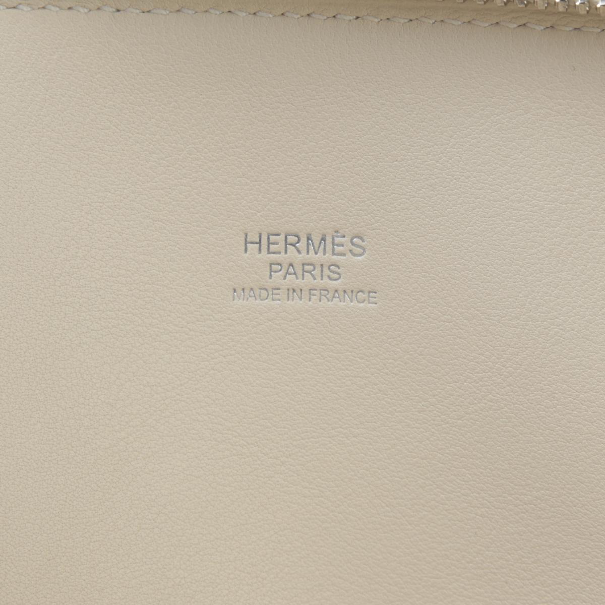 Excellent ( Rank SA ) HERMÈS Bolide 31 Craie (10) Clemence Palladium hardware C (2018) - 14