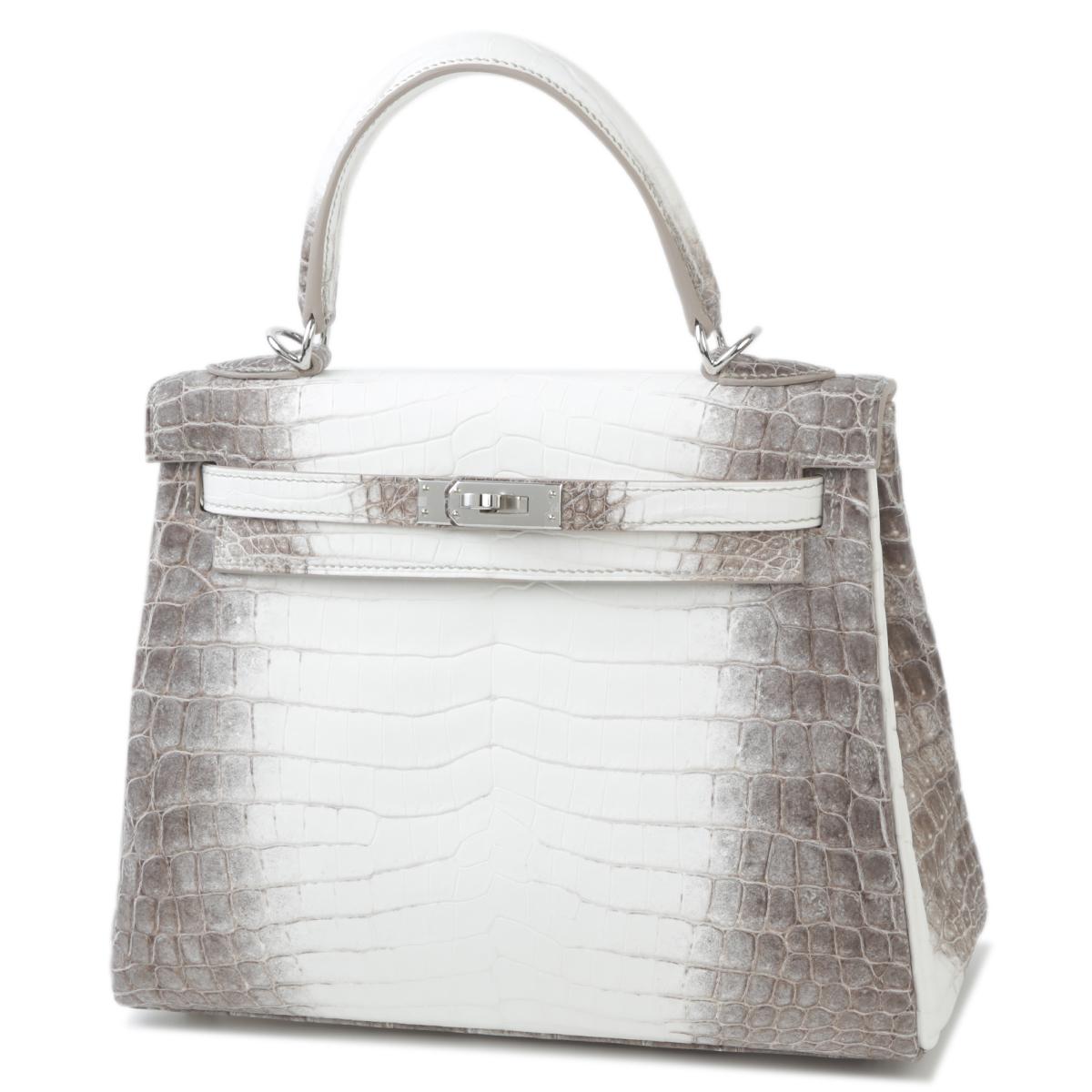 Brand New ( Rank N ) HERMÈS Limited Edition Kelly 25 Himalaya Matte Niloticus Crocodile Palladium hardware W (2024) - 2