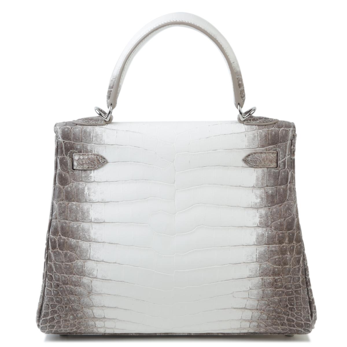 Brand New ( Rank N ) HERMÈS Limited Edition Kelly 25 Himalaya Matte Niloticus Crocodile Palladium hardware W (2024) - 3