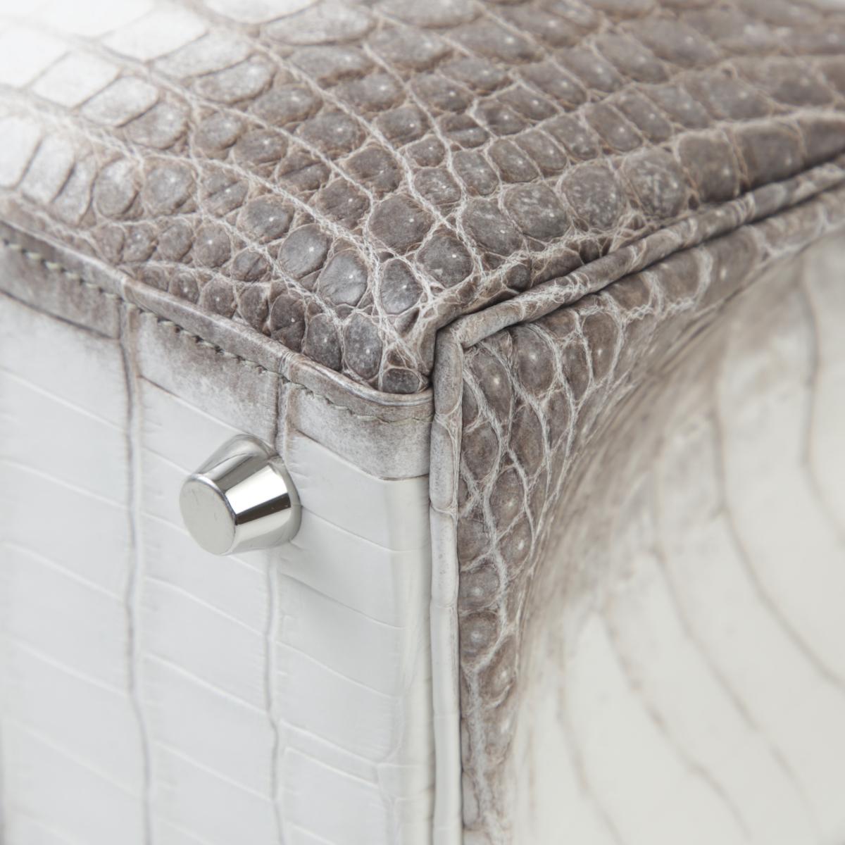 Brand New ( Rank N ) HERMÈS Limited Edition Kelly 25 Himalaya Matte Niloticus Crocodile Palladium hardware W (2024) - 11