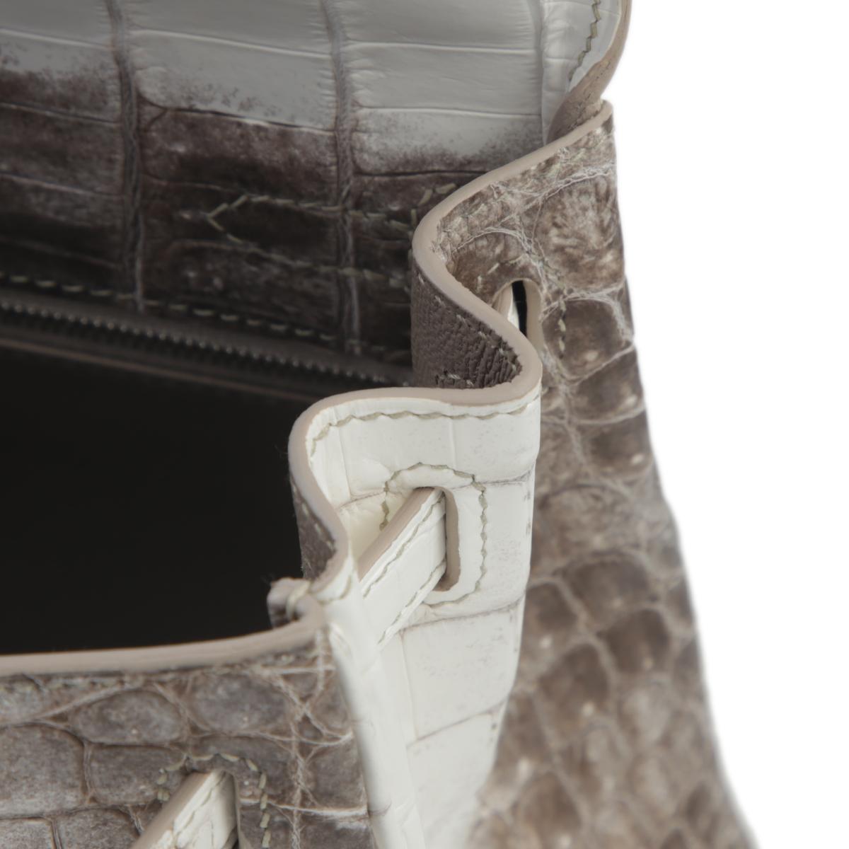Brand New ( Rank N ) HERMÈS Limited Edition Kelly 25 Himalaya Matte Niloticus Crocodile Palladium hardware W (2024) - 15