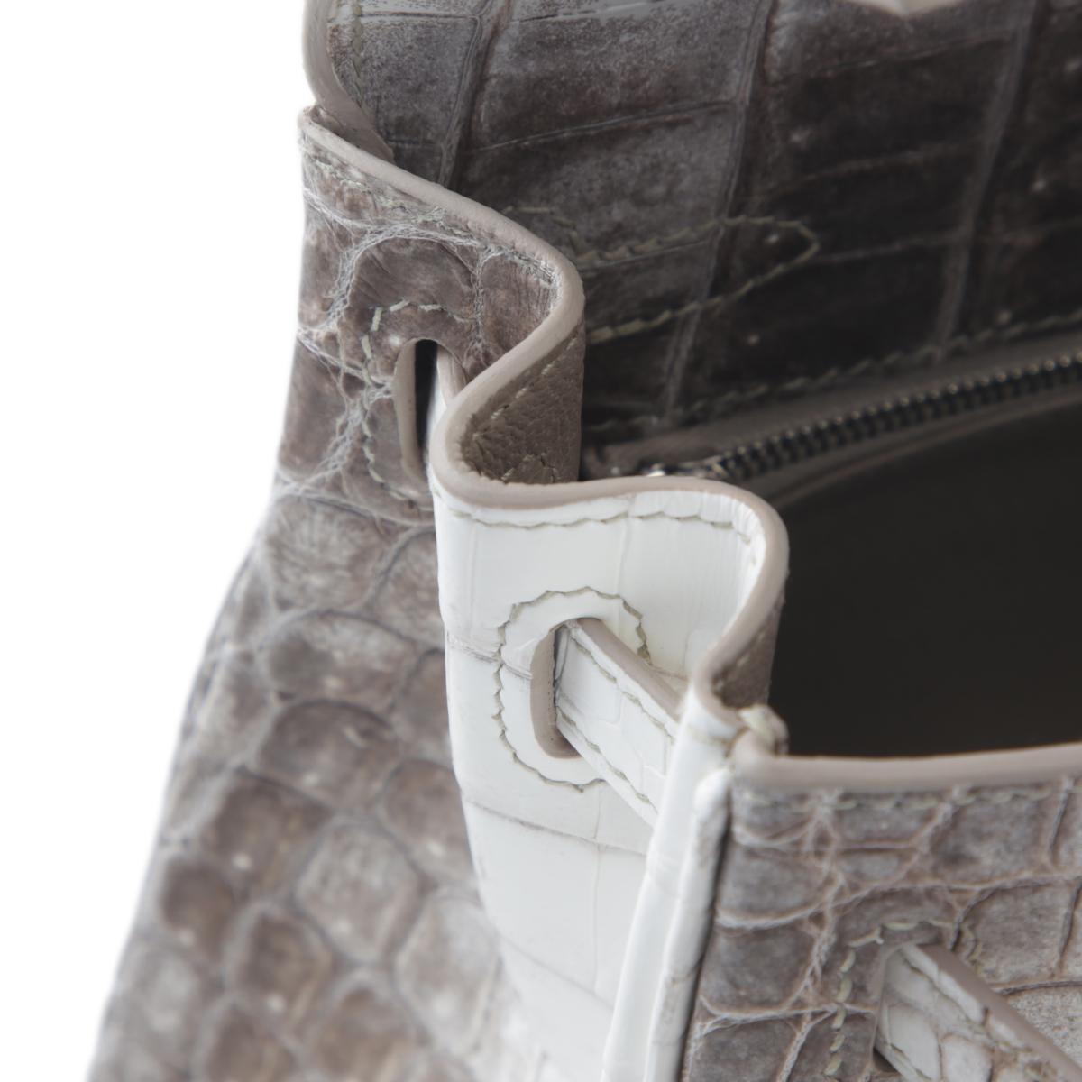 Brand New ( Rank N ) HERMÈS Limited Edition Kelly 25 Himalaya Matte Niloticus Crocodile Palladium hardware W (2024) - 16