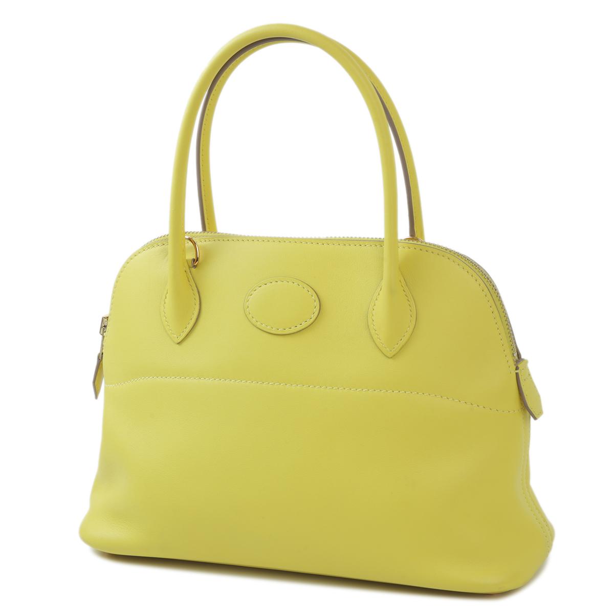 Very Good ( Rank A) HERMÈS Bolide 27 Lime (9R) Swift Gold hardware D (2019) - 2