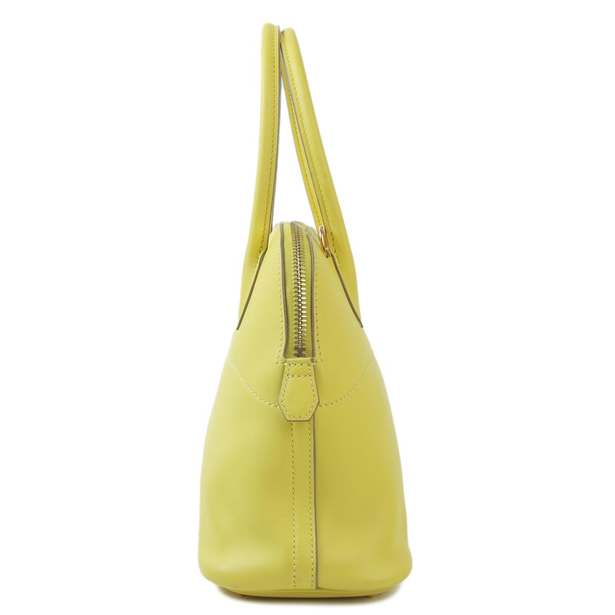 Very Good ( Rank A) HERMÈS Bolide 27 Lime (9R) Swift Gold hardware D (2019) - 5