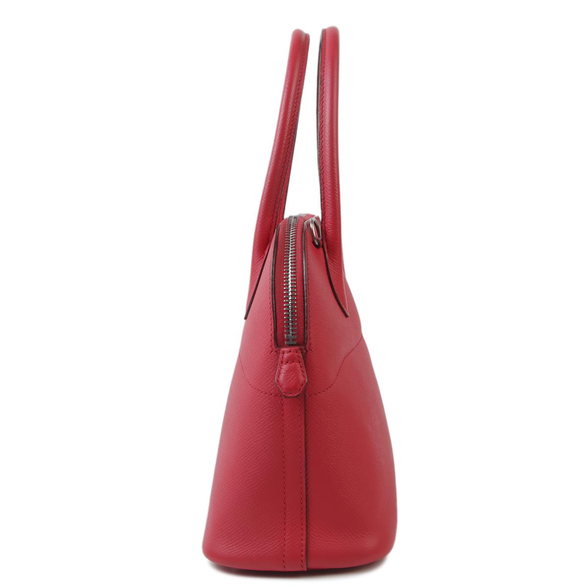 中古AB HERMÈS 爱马仕 Bolide 27 红色 Epsom牛皮 银扣 □N刻 2010年 - 5
