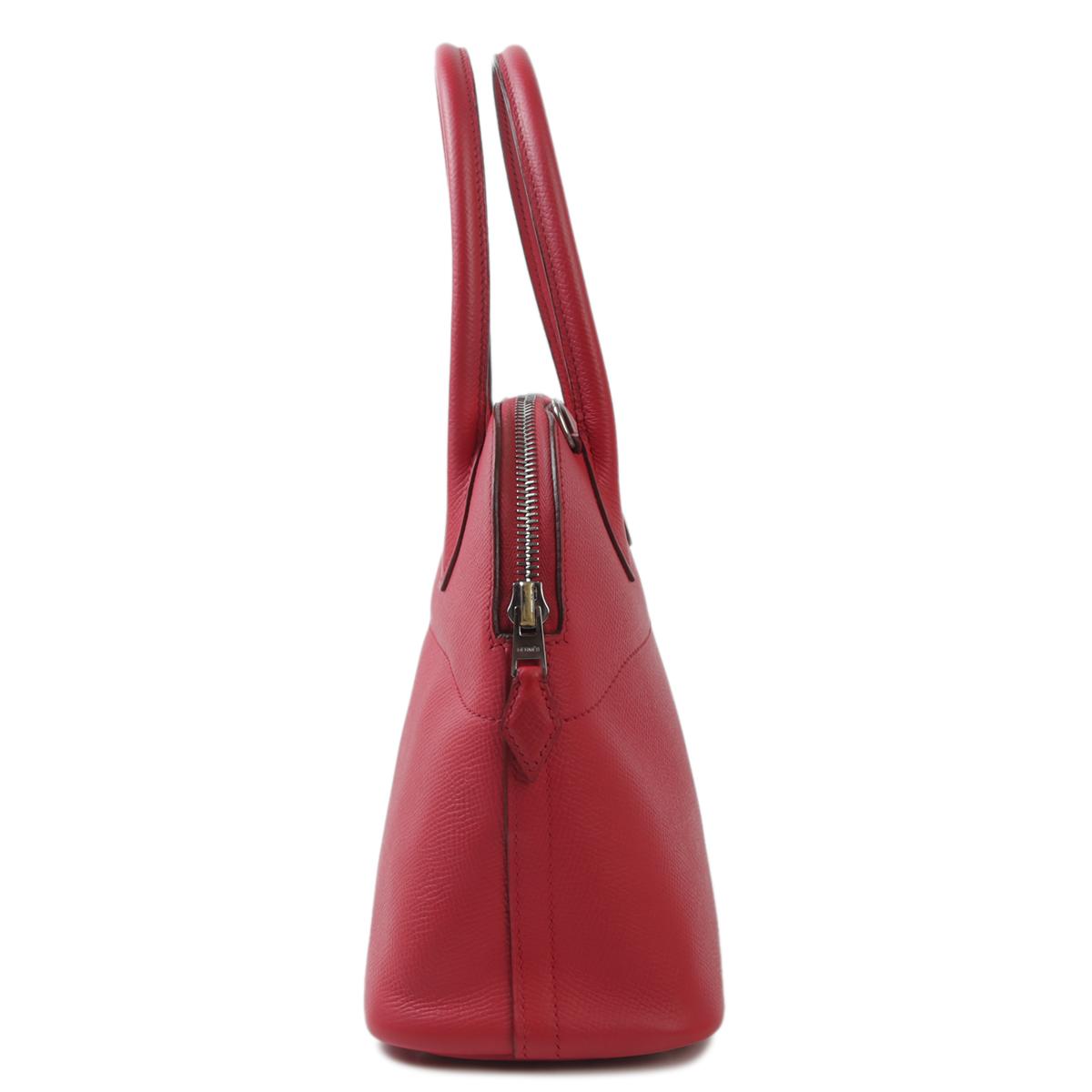 中古AB HERMÈS 爱马仕 Bolide 27 红色 Epsom牛皮 银扣 □N刻 2010年 - 4