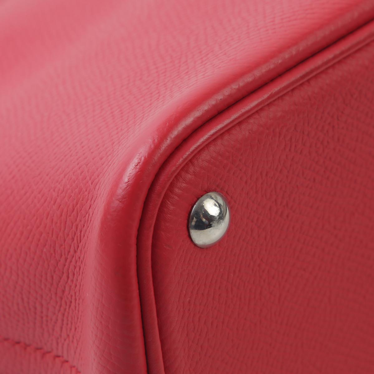 中古AB HERMÈS 爱马仕 Bolide 27 红色 Epsom牛皮 银扣 □N刻 2010年 - 10