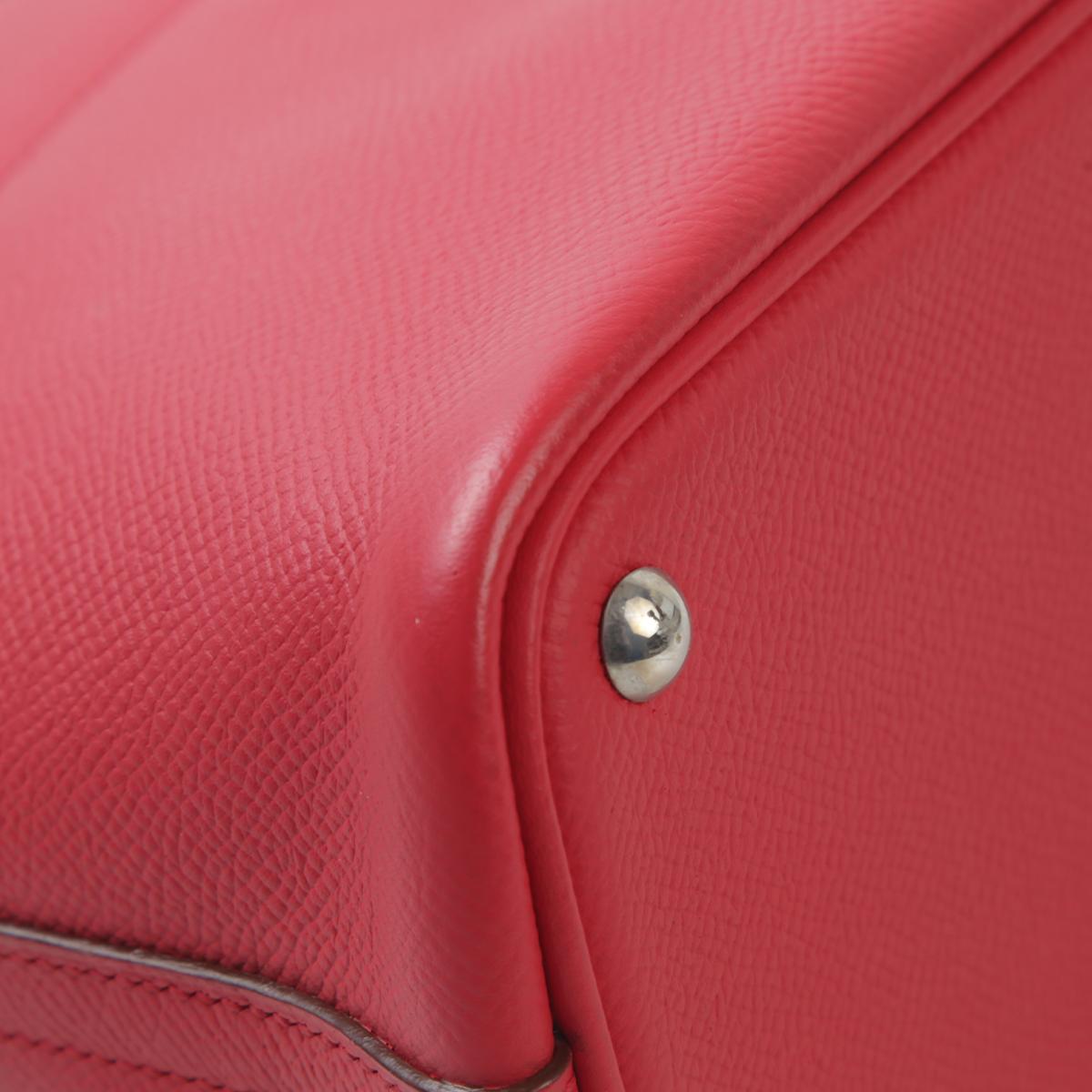 中古AB HERMÈS 爱马仕 Bolide 27 红色 Epsom牛皮 银扣 □N刻 2010年 - 8