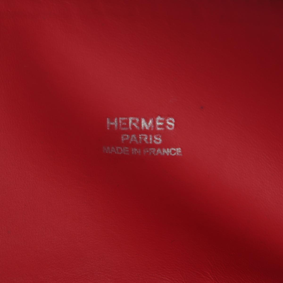 中古AB HERMÈS 爱马仕 Bolide 27 红色 Epsom牛皮 银扣 □N刻 2010年 - 13