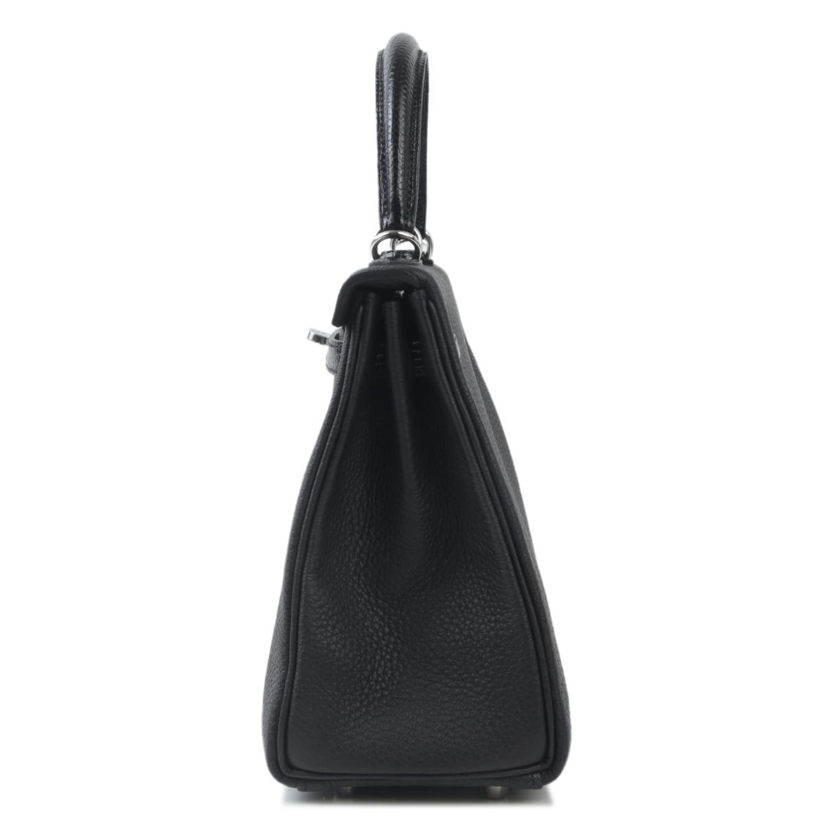 未使用保存品 HERMÈS 愛馬仕 Kelly 25 89 黑色 Noir Togo小牛皮 蜥蜴皮 銀扣 B刻 2023年 - 4