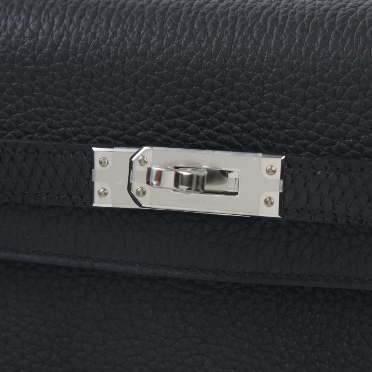 未使用保存品 HERMÈS 愛馬仕 Kelly 25 89 黑色 Noir Togo小牛皮 蜥蜴皮 銀扣 B刻 2023年 - 12