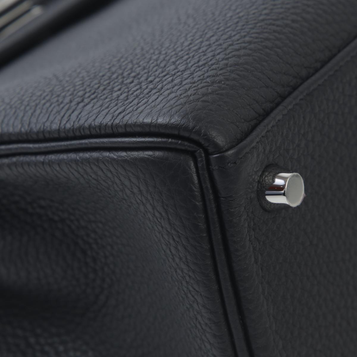 未使用保存品 HERMÈS 愛馬仕 Kelly 25 89 黑色 Noir Togo小牛皮 蜥蜴皮 銀扣 B刻 2023年 - 8