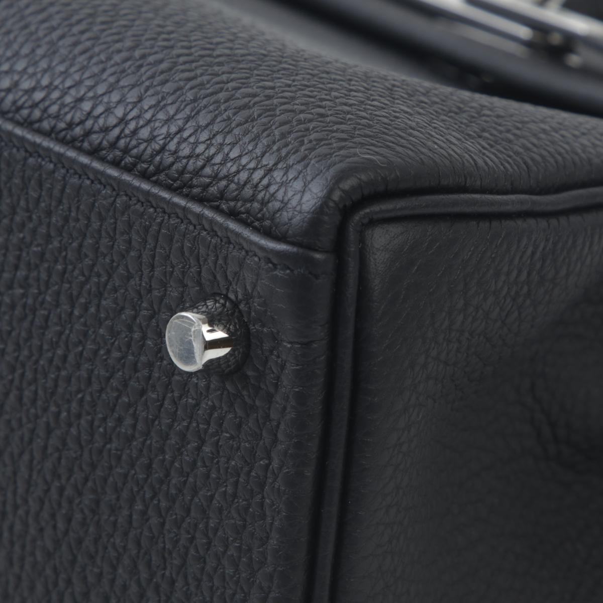 未使用保存品 HERMÈS 愛馬仕 Kelly 25 89 黑色 Noir Togo小牛皮 蜥蜴皮 銀扣 B刻 2023年 - 9