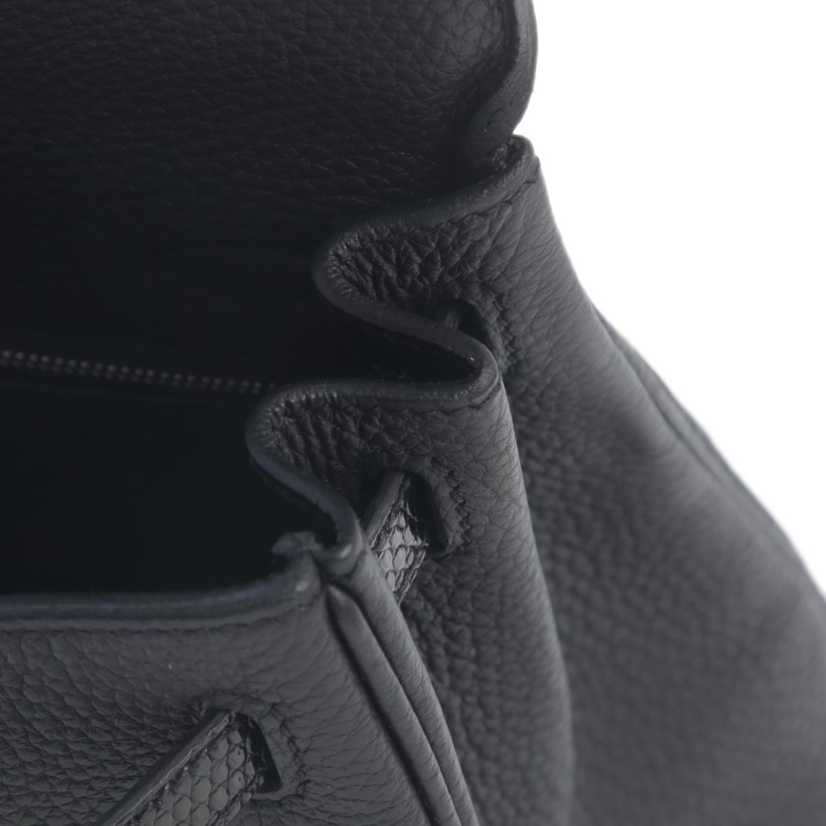 未使用保存品 HERMÈS 愛馬仕 Kelly 25 89 黑色 Noir Togo小牛皮 蜥蜴皮 銀扣 B刻 2023年 - 15